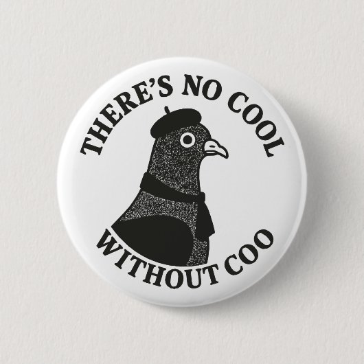 Cool Pigeon Ronde Button 5,7 Cm (Voorkant)