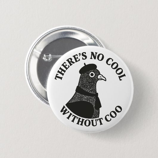 Cool Pigeon Ronde Button 5,7 Cm (Voorkant /achterkant)