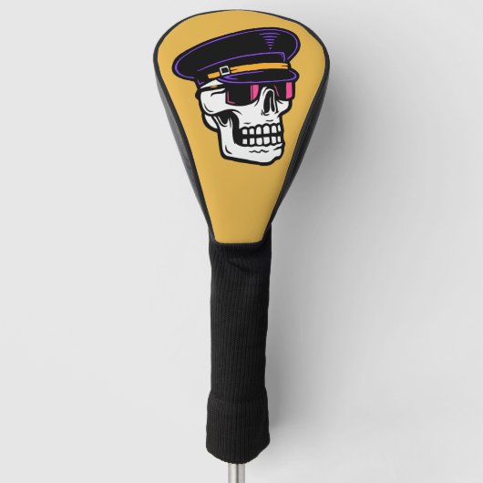 Cool Pilot Skull Golfheadcover (Voorkant)