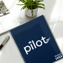 Cool 'Pilot' Typografie Vliegtuig & Foto, Aangepas