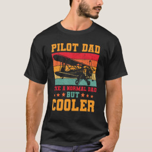 Cool Pilot Voor Mannen Papa Vliegtuig Luchtvaart V T-shirt