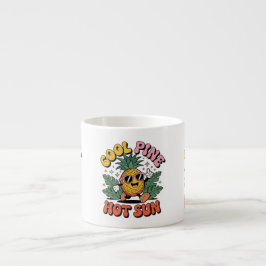 Cool Pine Hot Sun Retro Ananas Zomer Vibe Espresso Kop
