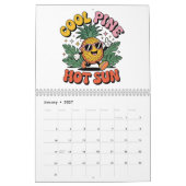 Cool Pine Hot Sun Retro Ananas Zomer Vibe Kalender (Jan 2027)