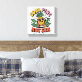 Cool Pine Hot Sun Retro Ananas Zomer Vibes Canvas Afdruk (Insitu (Slaapkamer))