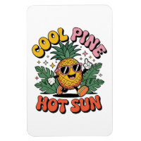Cool Pine Hot Sun Retro Ananas Zomer Vibes