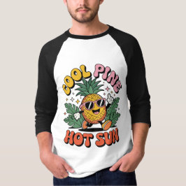Cool Pine Hot Sun Retro Ananas Zomer Vibes T-shirt