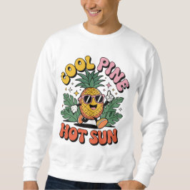 Cool Pine Hot Sun Retro Ananas Zomer Vibes Trui