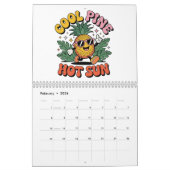 Cool Pine Hot Sun Retro Pineapple Summer Vibes Kalender (Feb 2026)