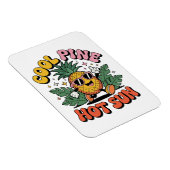Cool Pine Hot Sun Retro Pineapple Summer Vibes Magneet (Rechterzijde)