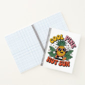 Cool Pine Hot Sun Retro Pineapple Summer Vibes Notitieboek (Binnen)