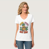 Cool Pine Hot Sun Retro Pineapple Summer Vibes T-shirt (Voorkant volledig)