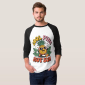 Cool Pine Hot Sun Retro Pineapple Summer Vibes T-shirt (Voorkant volledig)