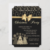 Cool Pine Trees Bow Company Kerstparty Kaart (Voorkant)