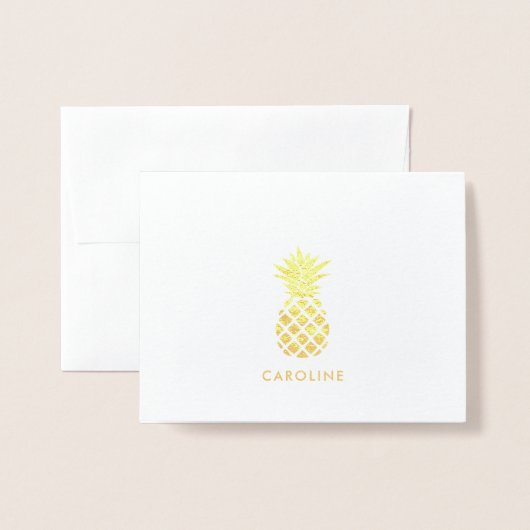 Cool Pineappel Dank je Folie Kaarten (Voorkant met envelop)