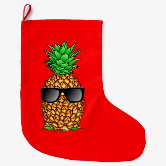 Cool Pineappel Grote Kerstsok (Voorkant)