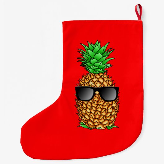 Cool Pineappel Grote Kerstsok (Achterkant)