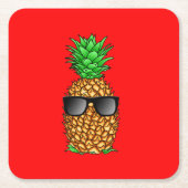 Cool Pineappel Kartonnen Onderzetters (Voorkant)
