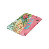 Cool Pineappel Watermelon Hibiscus Palm Leaves Badmat (Gekanteld)