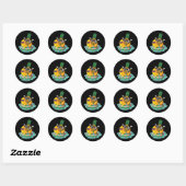 Cool Pineapple Banana Summer Vacation Relax Ronde Sticker (Vel)