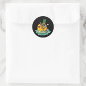 Cool Pineapple Banana Summer Vacation Relax Ronde Sticker (Tas)