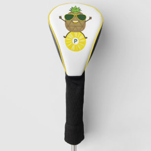 Cool Pineapple Dude Rolling op een ananas Ring Golfheadcover