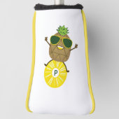 Cool Pineapple Dude Rolling op een ananas Ring Golfheadcover (Draai 90)