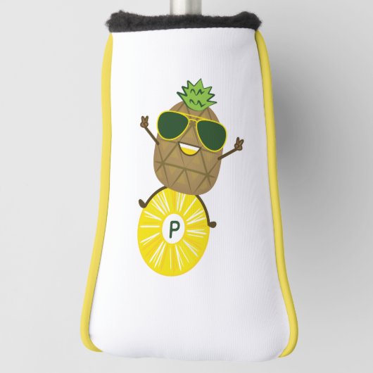 Cool Pineapple Dude Rolling op een ananas Ring Golfheadcover (Draai 90)