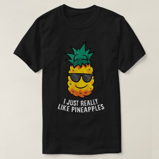 Cool Pineapple Funny Fruit Design T-shirt (Design voorkant)