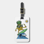 Cool Pineapple is op het Zee Vibrant strand aan he Bagagelabel (Voorkant verticaal)