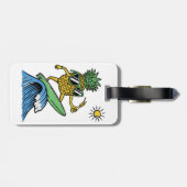 Cool Pineapple is op het Zee Vibrant strand aan he Bagagelabel (Achterkant horizontaal)