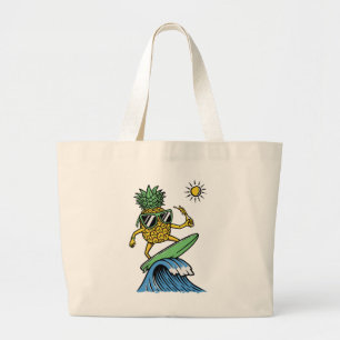 Cool Pineapple is op het Zee Vibrant strand aan he Grote Tote Bag