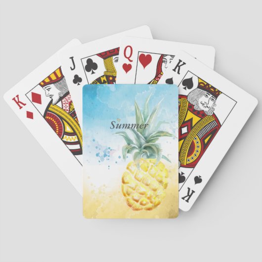 Cool Pineapple Summer Pokerkaarten (Achterkant)