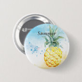 Cool Pineapple Summer Ronde Button 5,7 Cm (Voorkant /achterkant)