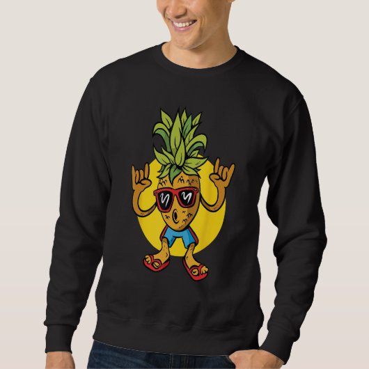 Cool Pineapple Summer Tropical Vacation Family Tri Trui (Voorkant)