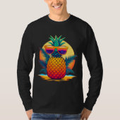 Cool Pineapple Sunset Vibes T-shirt (Voorkant)