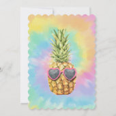 Cool Pineapple Tie Dye Summer Baby shower Kaart (Achterkant)