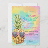 Cool Pineapple Tie Dye Summer Baby shower Kaart (Voorkant)