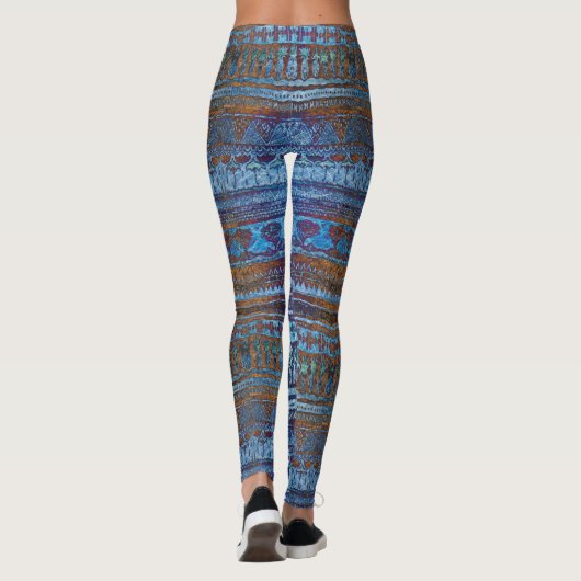 Cool Pineapple Tribal Patroon Leggings (Achterkant)