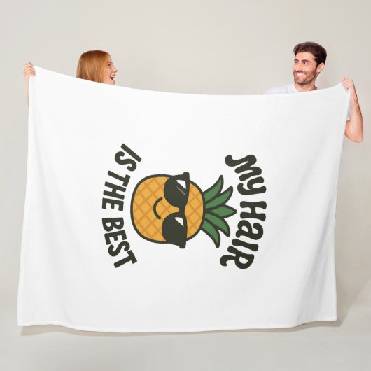 Cool Pineapple Vibes - Beste Haar Ooit Ontwerp Fleece Deken (In situ)