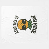 Cool Pineapple Vibes - Beste Haar Ooit Ontwerp Fleece Deken (Voorkant (Horizontaal))