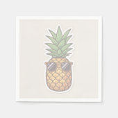 Cool Pineapple with Sunglasses Servet (Voorkant)