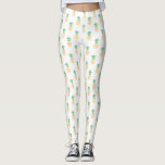 Cool Pineapples Patroon Leggings<br><div class="desc">Het vruchtpatroon van de meisjes en de chic.</div>