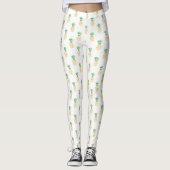 Cool Pineapples Patroon Leggings (Voorkant)