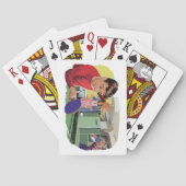 Cool  Ping Pong Game Scene Pokerkaarten (Achterkant)