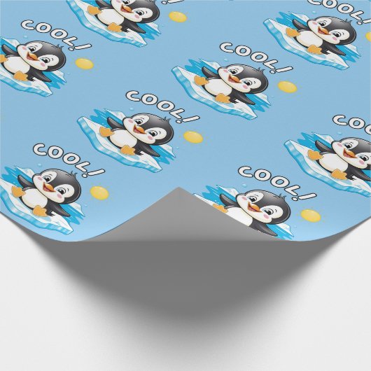 Cool! , pinguïn cadeaupapier (Hoek)