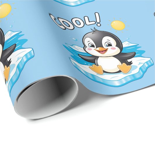 Cool! , pinguïn cadeaupapier (Rol Hoek)