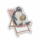 Cool Pinguïn Sticker | Zomer Scrapbook Decal (Voorkant)