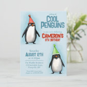 Cool Pinguins vieren kind Kaart (Staand voorkant)