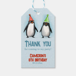 Cool Pinguins vieren kind's verjaardag dank u Cadeaulabel