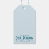 Cool Pinguins vieren kind's verjaardag dank u Cadeaulabel (Achterkant)